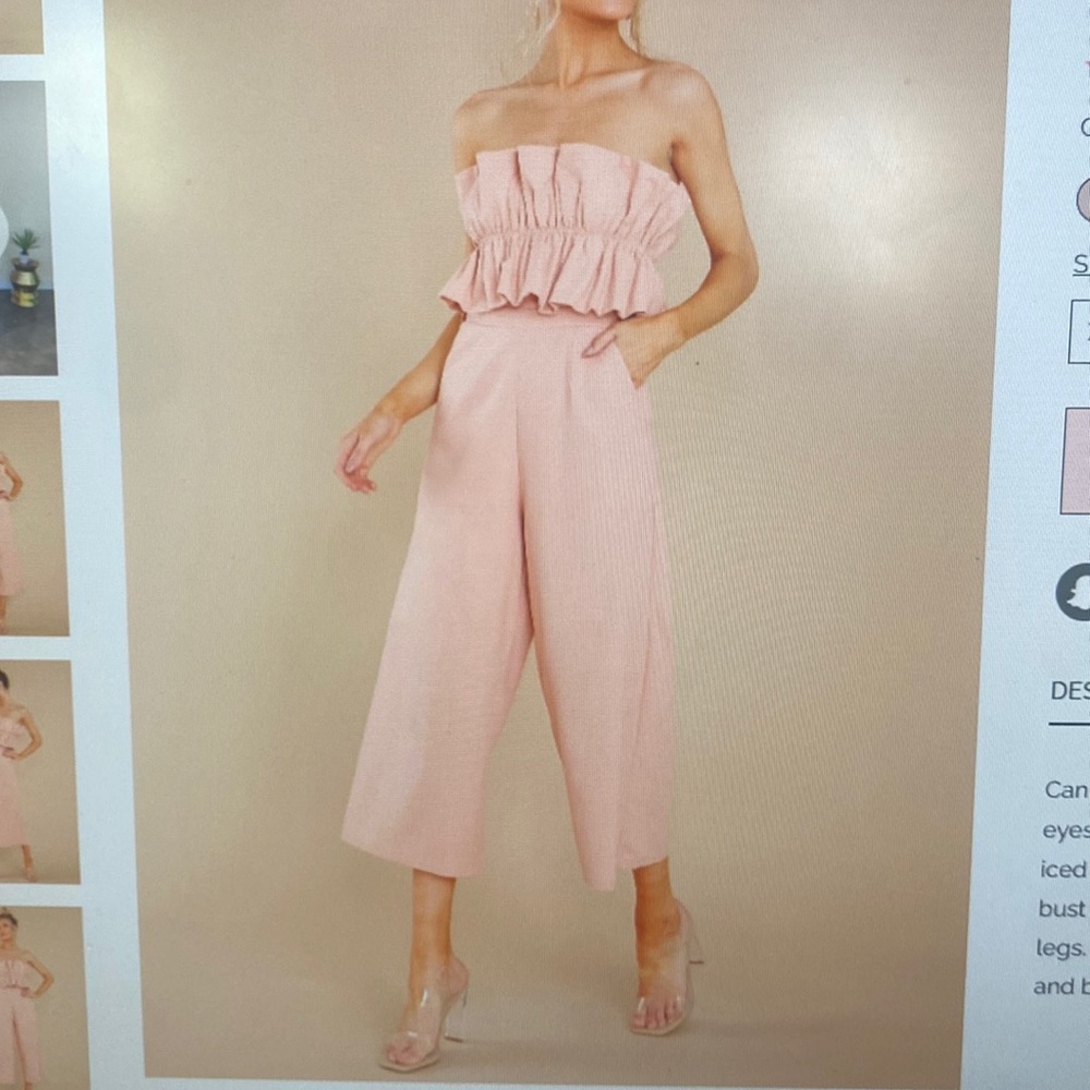 Can You Believe This Blush Jumpsuit